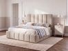 Ottoman Bed VAUVERT Fabric Taupe 140 x 200 cm (EU Double)