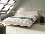 Bed Velvet SUZETTE 180 x 200 cm (EU Super King) Light Beige_1178881