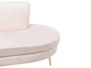 Halbrundes Sofa 4-Sitzer MOSS Samtstoff Hellbeige_851378