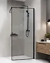 Duschwand WASPAM 90 x 190 cm Schwarz