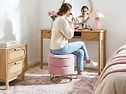 Storage Pouffe ELGIN Velvet Pink_1177793