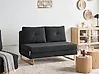 Schlafsofa 3-Sitzer JERSLEV Stoff Schwarz
