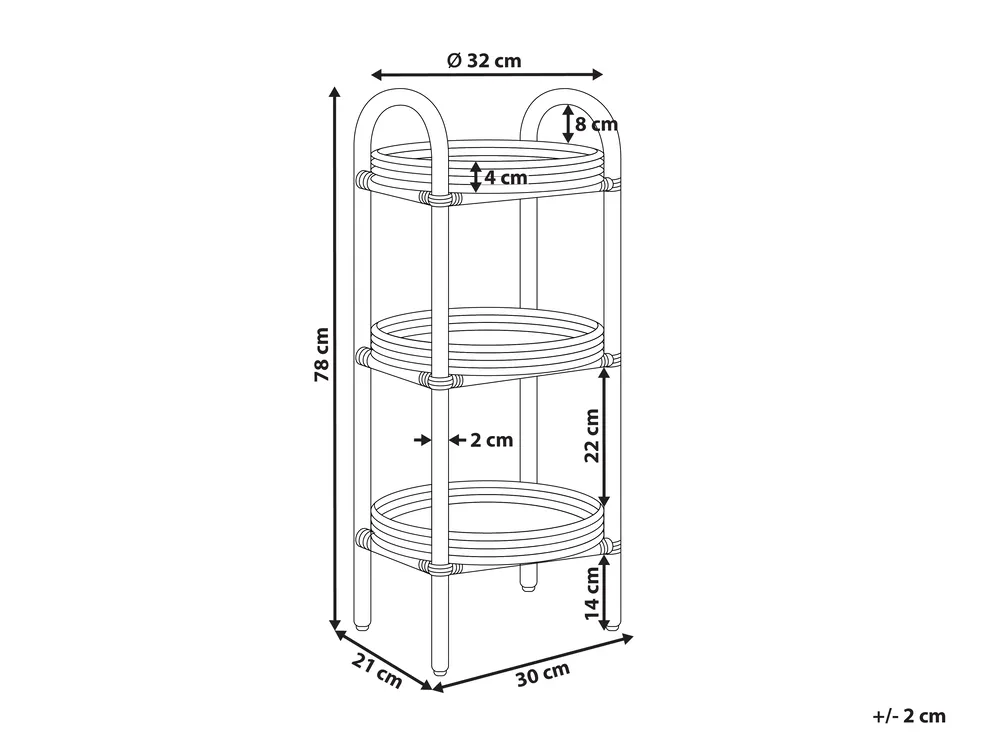 Side Table TROOLIE Rattan Natural_926259