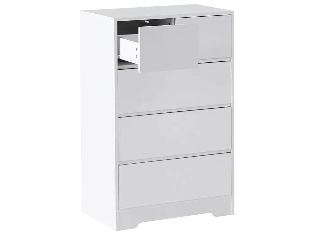 Kommode mit 5 Schubladen ALBERTA Weiß_1030012
