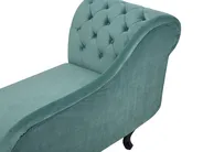 Linksseitige Chaiselongue NIMES Samtstoff Mintgrün_696841
