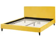 Bed Velvet FITOU 160 x 200 cm (EU King Size) Yellow_875272