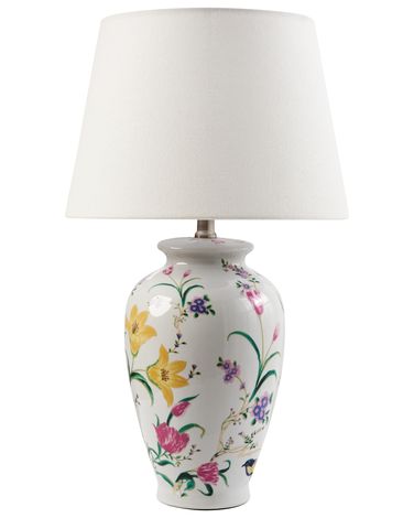 Tischlampe Porzellan Weiss