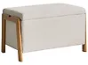 Polsterbank mit Stauraum EDLAND Stoff Hellbeige