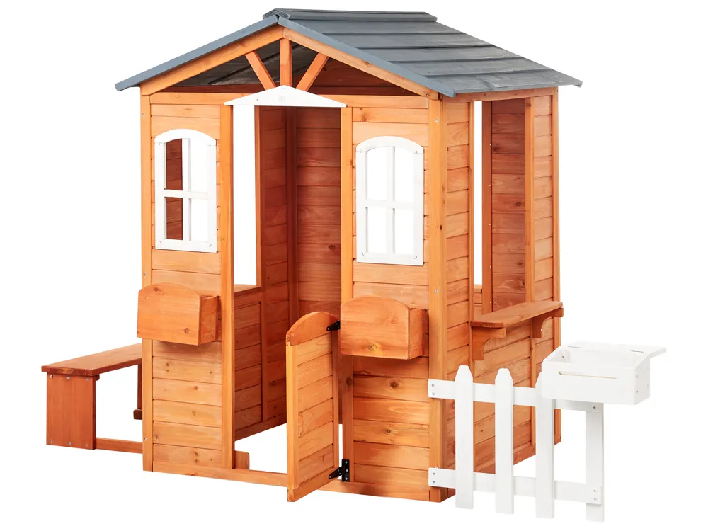 Garten Spielhaus AMPELIKO Tannenholz Braun_955695