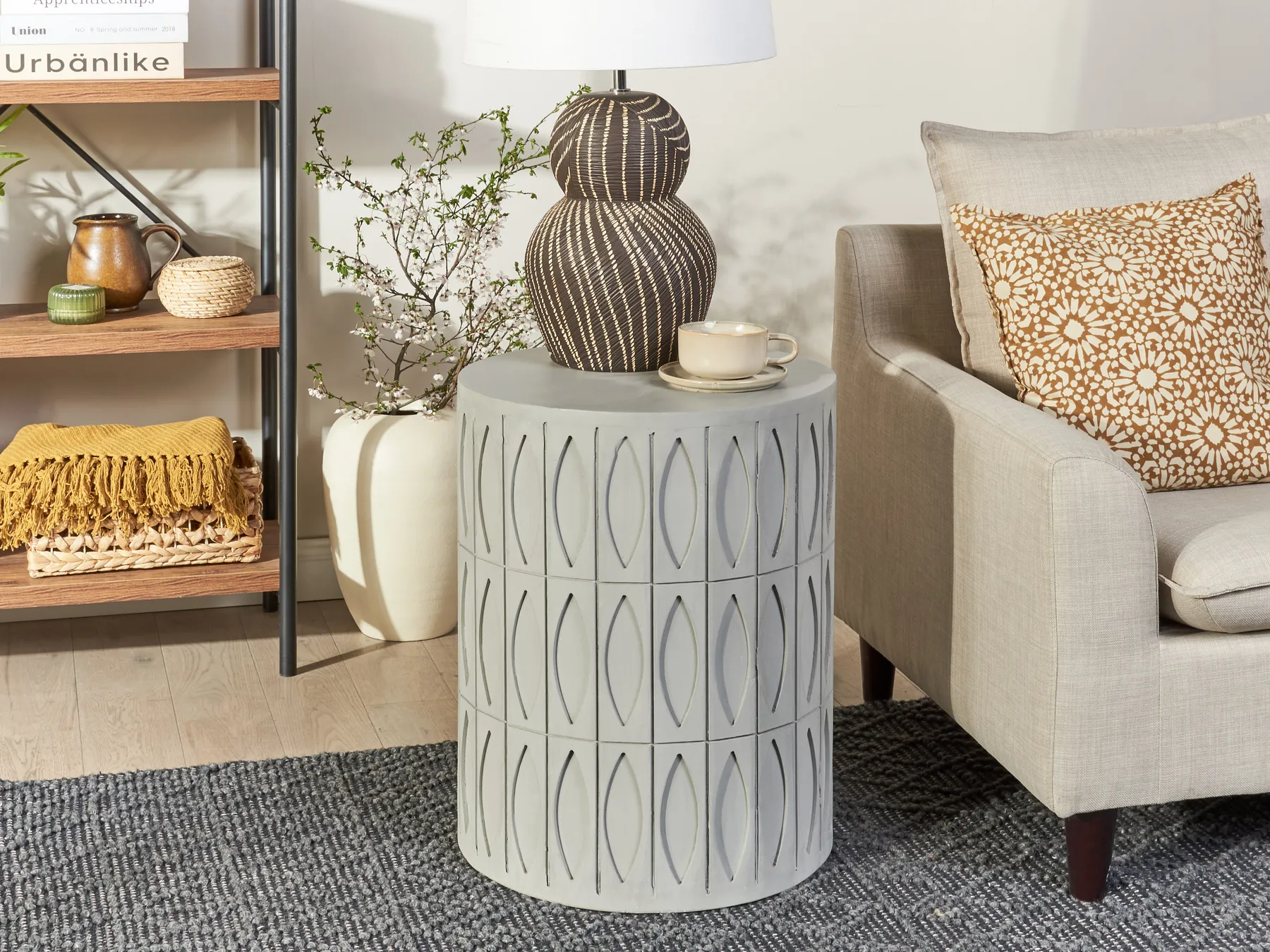 Side Table DEARA Light Grey_857146