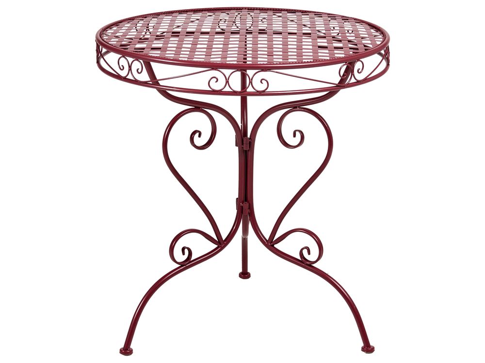 Stol za bistro ALBINIA 70 cm 70 cm Metal Burgundija
