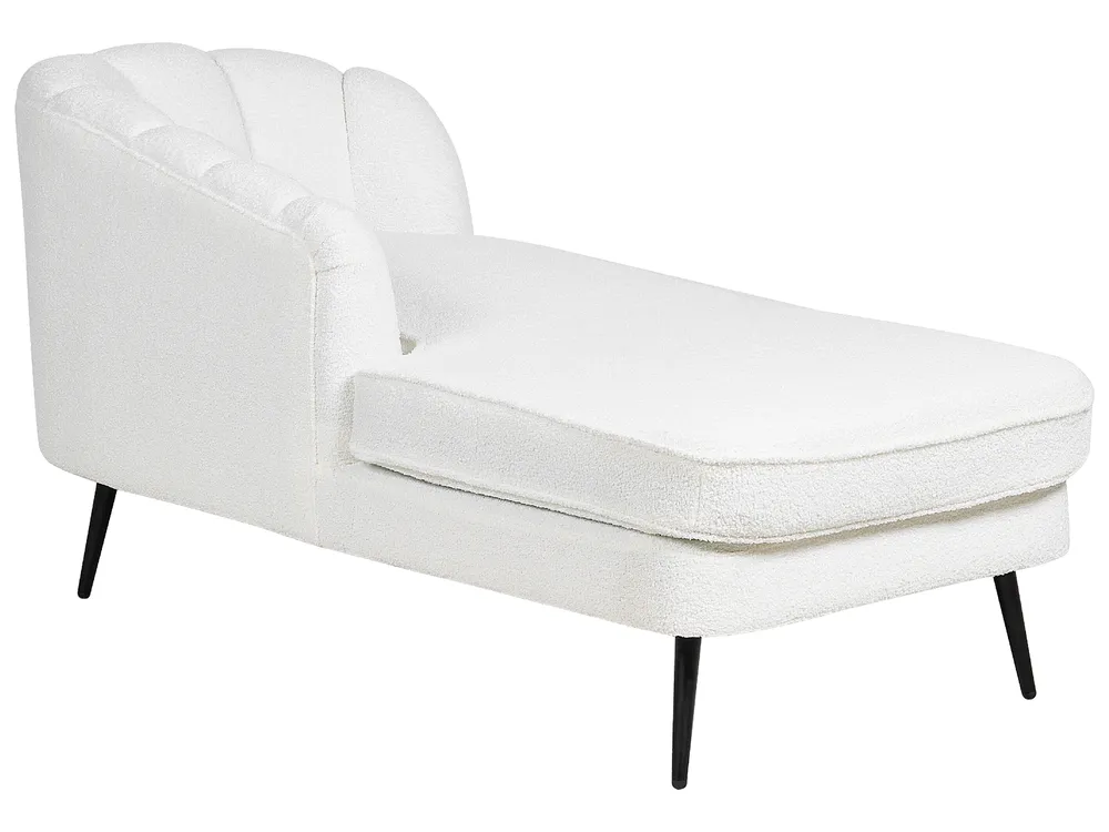 Rechtszijdige chaise longue ALLIER Bouclé Gebroken wit_879192