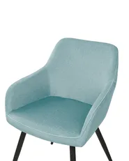 Esszimmerstuhl 2er Set CASMALIA Samtstoff Hellblau_898924