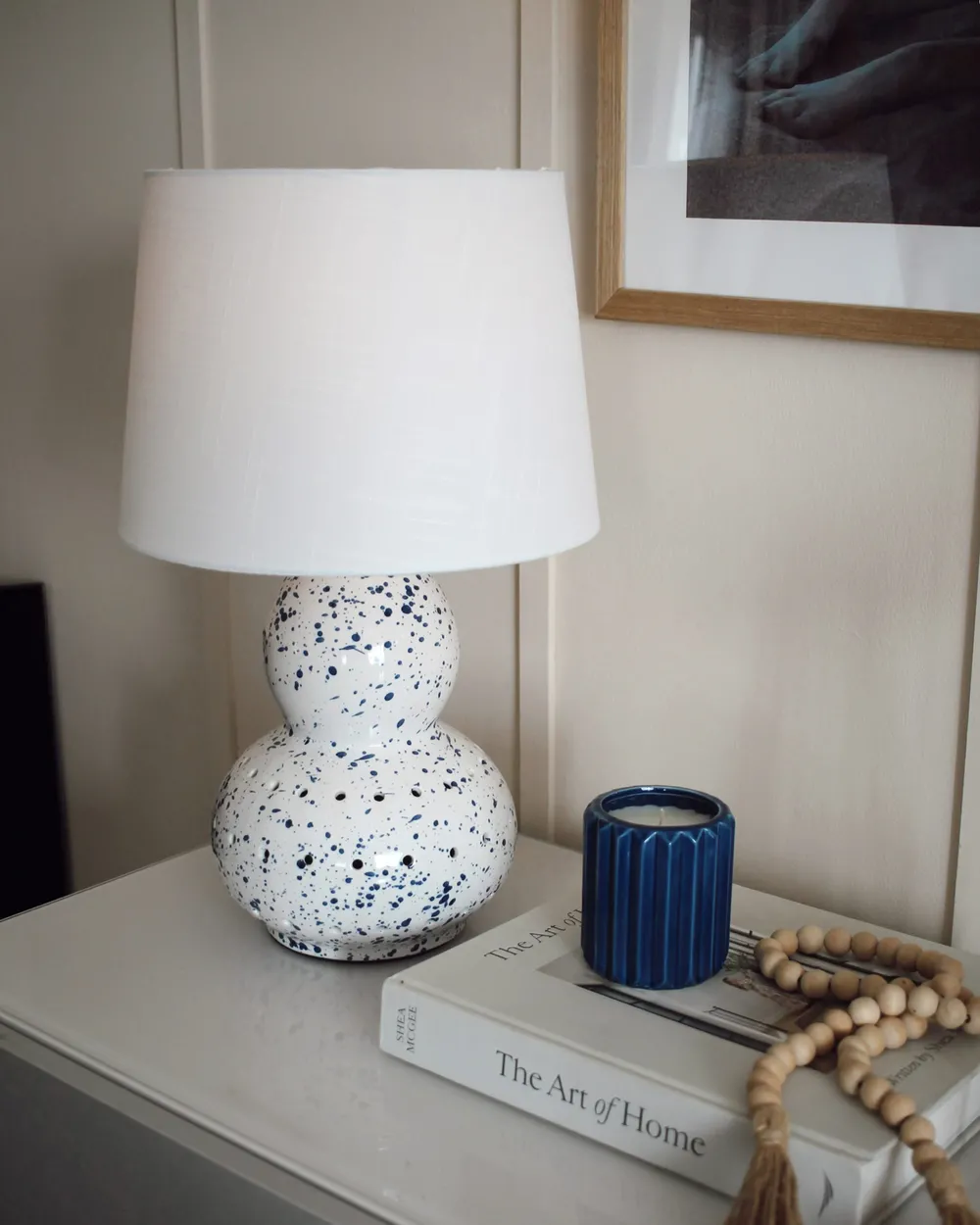 Table Lamp MACAL Ceramic White/ Blue_1055242