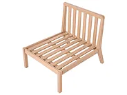 Garden 1-Seat Section RIVELLO Acacia Wood Light Brown_1156153