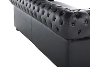 Sofa 3 Seater CHESTERFIELD Leather Black_539695