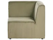 Modul Ecksofa 4-Sitzer LEMVIG mit Ottomane Cord Grün rechtsseitig_875809