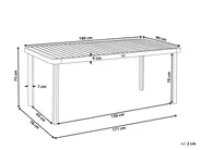Outdoor Dining Table for 6 RONCELLO 180 cm 90 cm Acacia Wood Brown_1156015