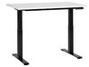 Schreibtisch elektrisch höhenverstellbar DESTINES 120 cm 72 cm Weiß / Schwarz