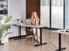Manual Adjustable Standing Desk DESTINAS 160 cm 72 cm Black/ Light Brown