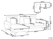Corner Sofa 3 Seater SERSAN Chenille Beige Right Hand_929139