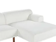 Ecksofa 3-Sitzer HOLT mit Ottomane Bouclé Weiß linksseitig_959474