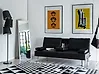 Schlafsofa 3-Sitzer ROXEN Kunstleder Schwarz