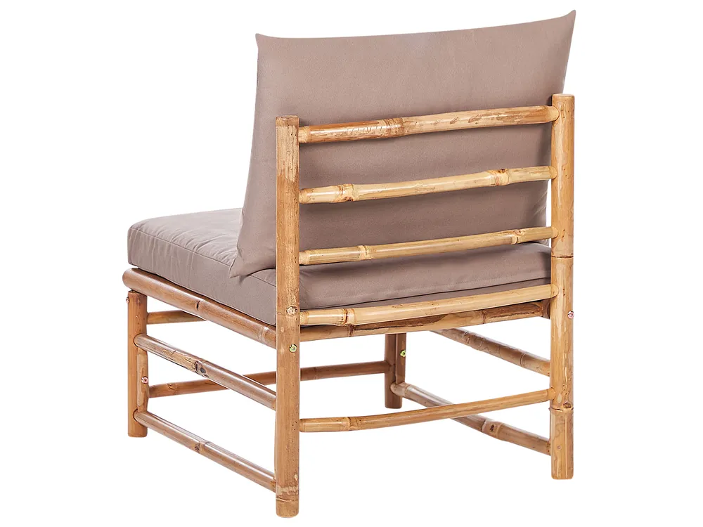 Garden Lounge Set with Table 6 Seater CERRETO Bamboo Taupe Left Hand_908974