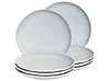 Dessertteller 8er Set SESAME Steinzeug Hellgrau 21 cm