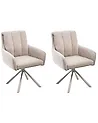 Esszimmerstuhl 2er Set SARDOAL Stoff Beige