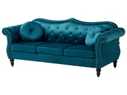 Sofa 3 Seater SKIEN Velvet Teal_1050366