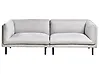 Sofa 3-Sitzer VORGOD Stoff Hellgrau