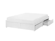 Bett mit Schubladen ohne Kopfteil BRUX Weiß 160 x 200 cm_1021452