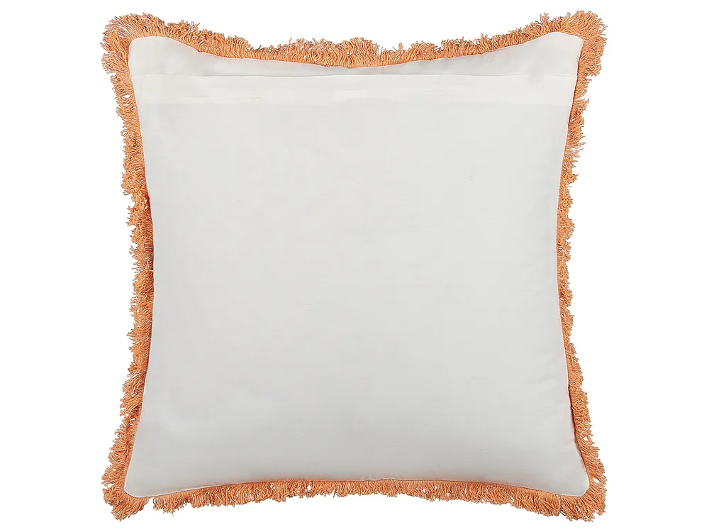 Throw Cushion SATIVUS 45 x 45 cm Cotton Orange Floral Pattern_839148