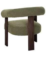 Sessel ILBRO Bouclé Grün / Dunkelbraun_984728