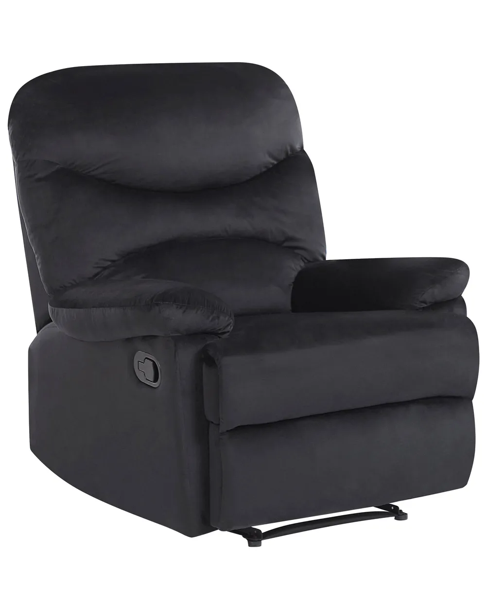 Recliner Chair ESLOV with Footrest Velvet Black_779813
