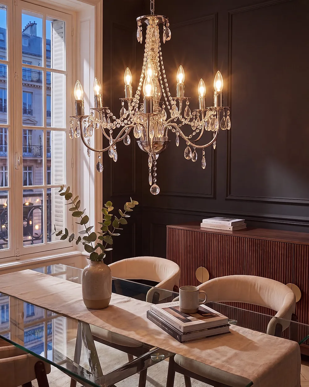 Chandelier BLAKNEY L Silver