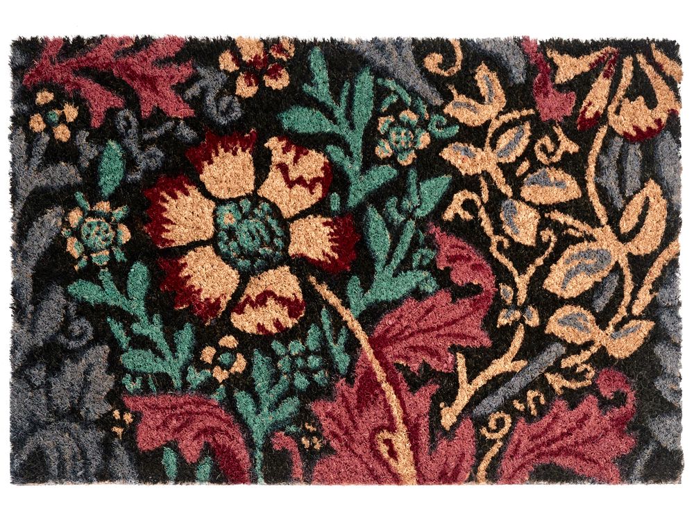 Doormat ILLIAMNA Multicolour 50 x 80 cm Flower Coir