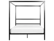Four Poster Bed Metal LESTARDS 160 x 200 cm (EU King Size) Black_863404