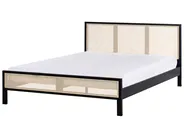 Bed Pine Wood SALERNAS 160 x 200 cm (EU King Size) Black_976979