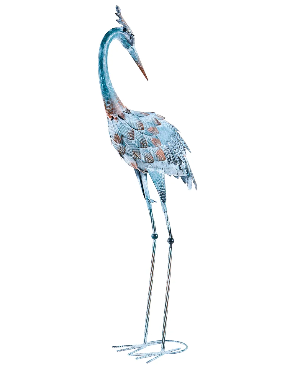 Gartenskulptur AKLAN Kranich Blau