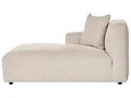 Modular Corner Sofa 3 Seater HEDE with Ottoman Fabric Light Beige Right Hand_1092181
