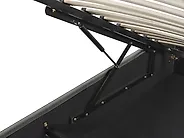 Ottoman Bed without Headboard DINAN Fabric Dark Grey 120 x 200 cm (EU Small Double)_1187448