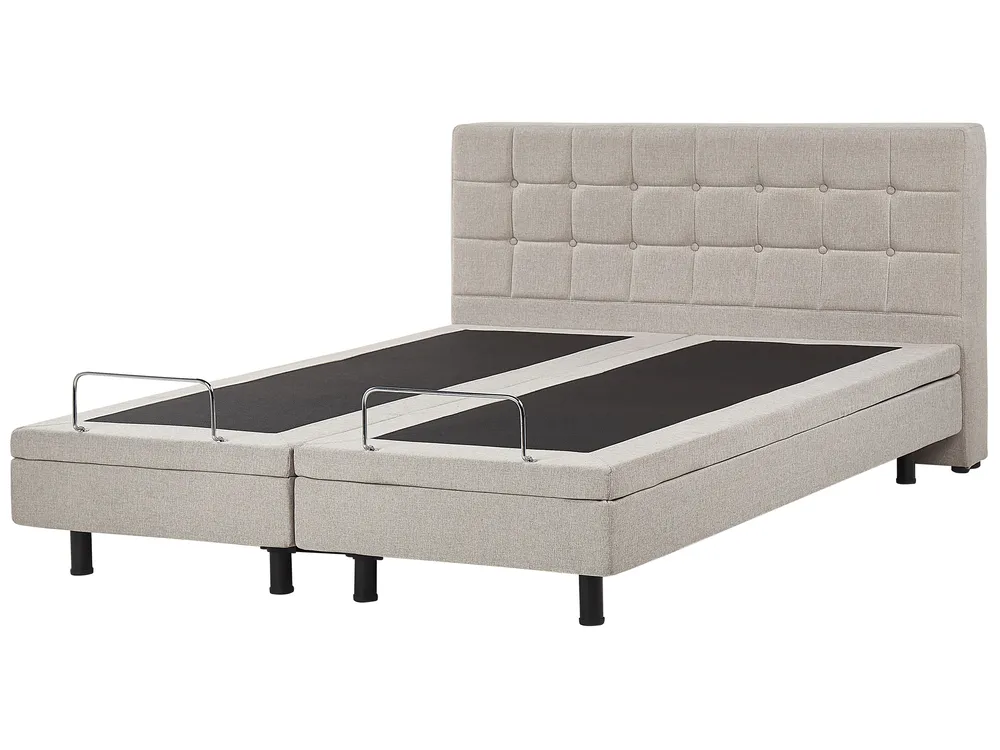 Adjustable Bed Fabric DUKE 180 x 200 cm (EU Super King) Beige_798039