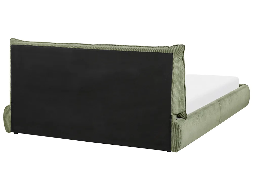 Wasserbett Cord VINAY 160 x 200 cm Olivgrün_880858