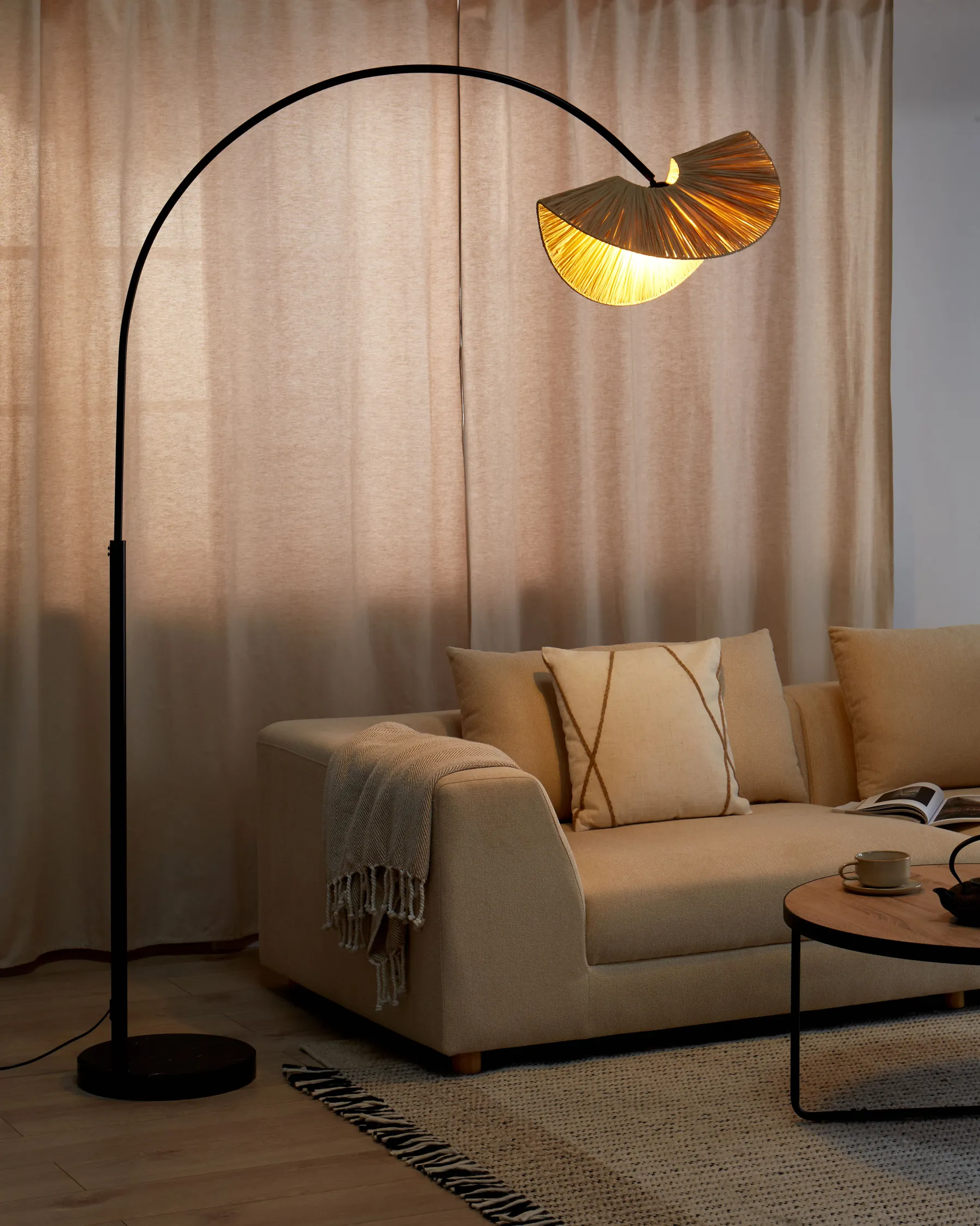 Stehlampe HERRON Naturfarben_891454