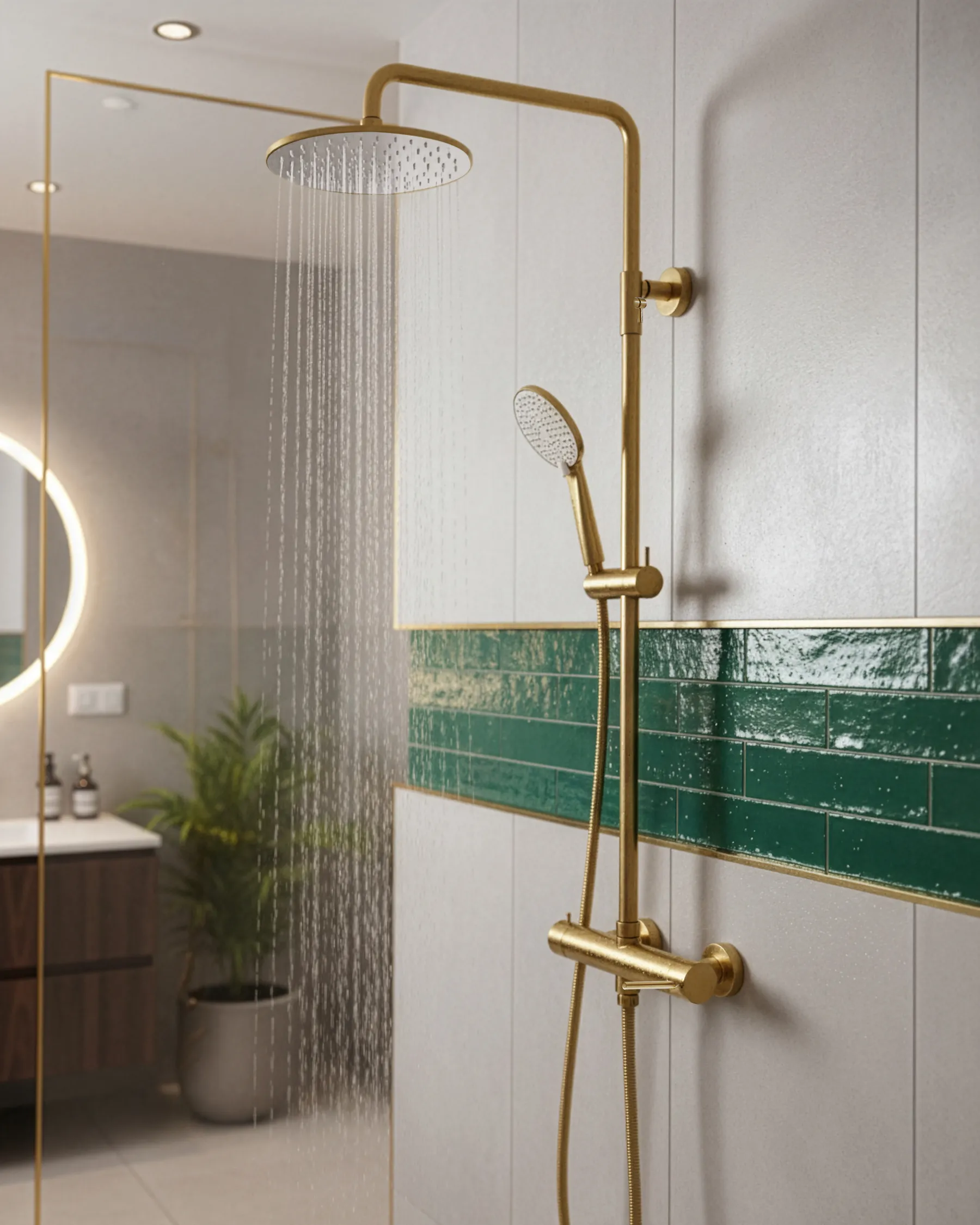 Mixer Shower Set with Rainshower PUYEHUE Gold_1000085
