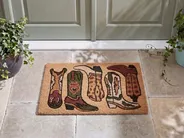 Fußmatte CARMONA Naturfarben 40 x 60 cm Kokosfasern_1079199