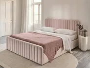 Bett mit Stauraum LUNAN Pastellrosa 160 x 200 cm_1051465