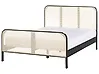 Bett mit Lattenrost Kiefernholz GONFARON 140 x 200 cm Schwarz